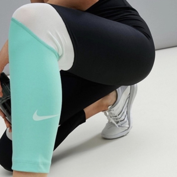 Nike Power Victory Crop Colorblock and Mesh Leggings Training Tights Size L - Picture 4 of 11